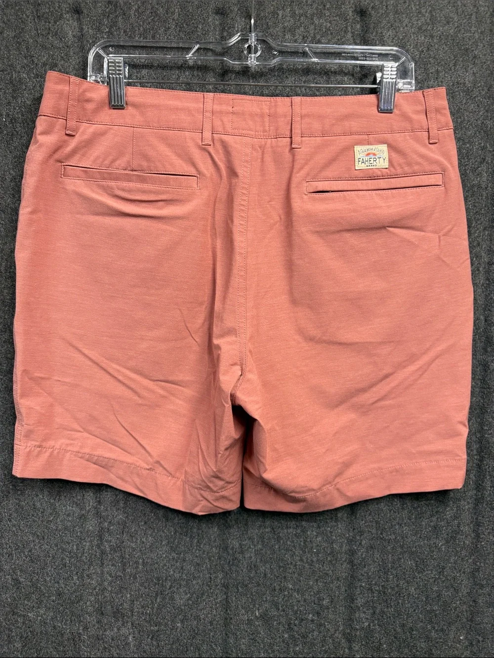 Faherty Washed Rose Flat-Front Cotton Shorts - Picture 3 of 6